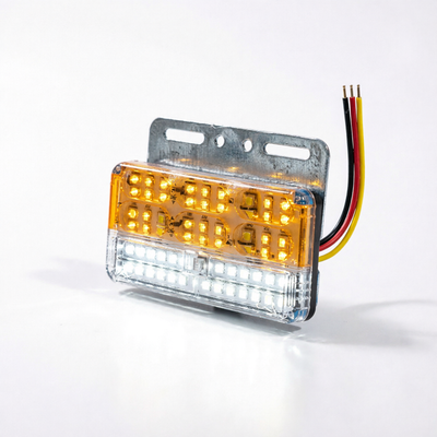 4-Pack 24V 70-LED Truck Ground Lights - Amber / White