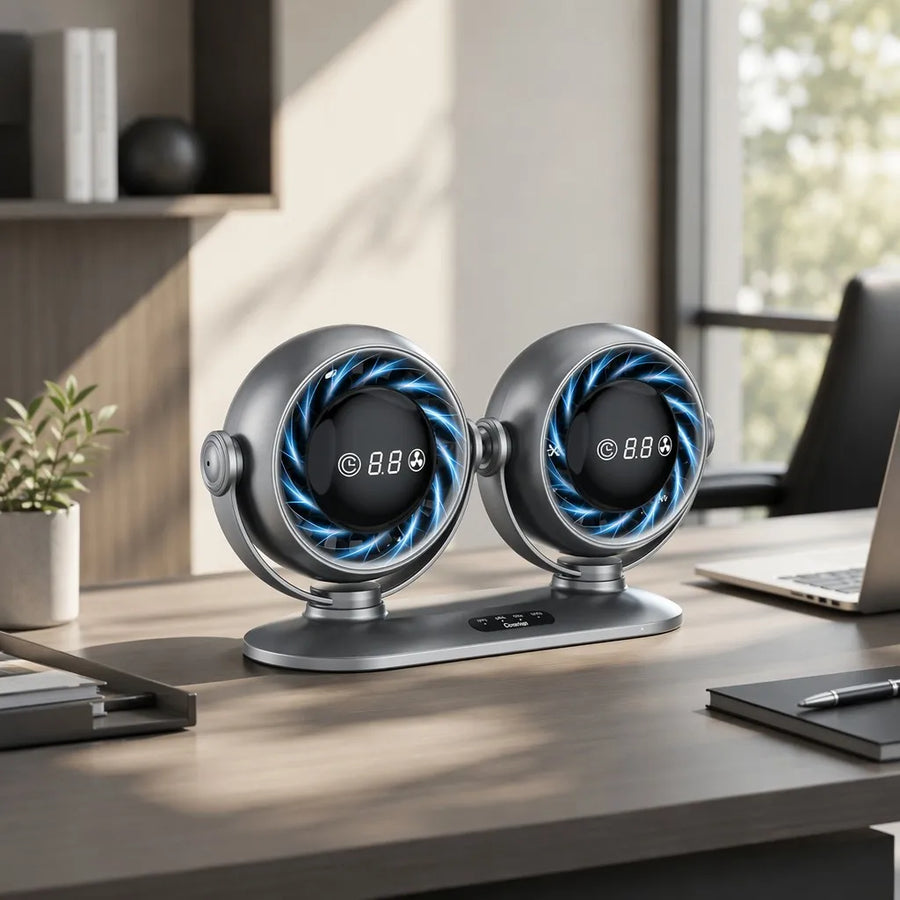 2026 Pro Dual-Head Portable Cooling Fan